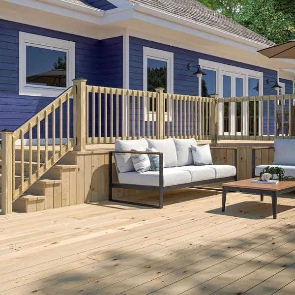 Pressure Treated Deck Railing