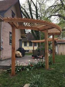 Curved Trellis over Patio