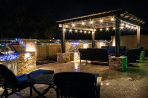 Pergola with lights, Kansas City, 2025, Creative Concepts & Design,