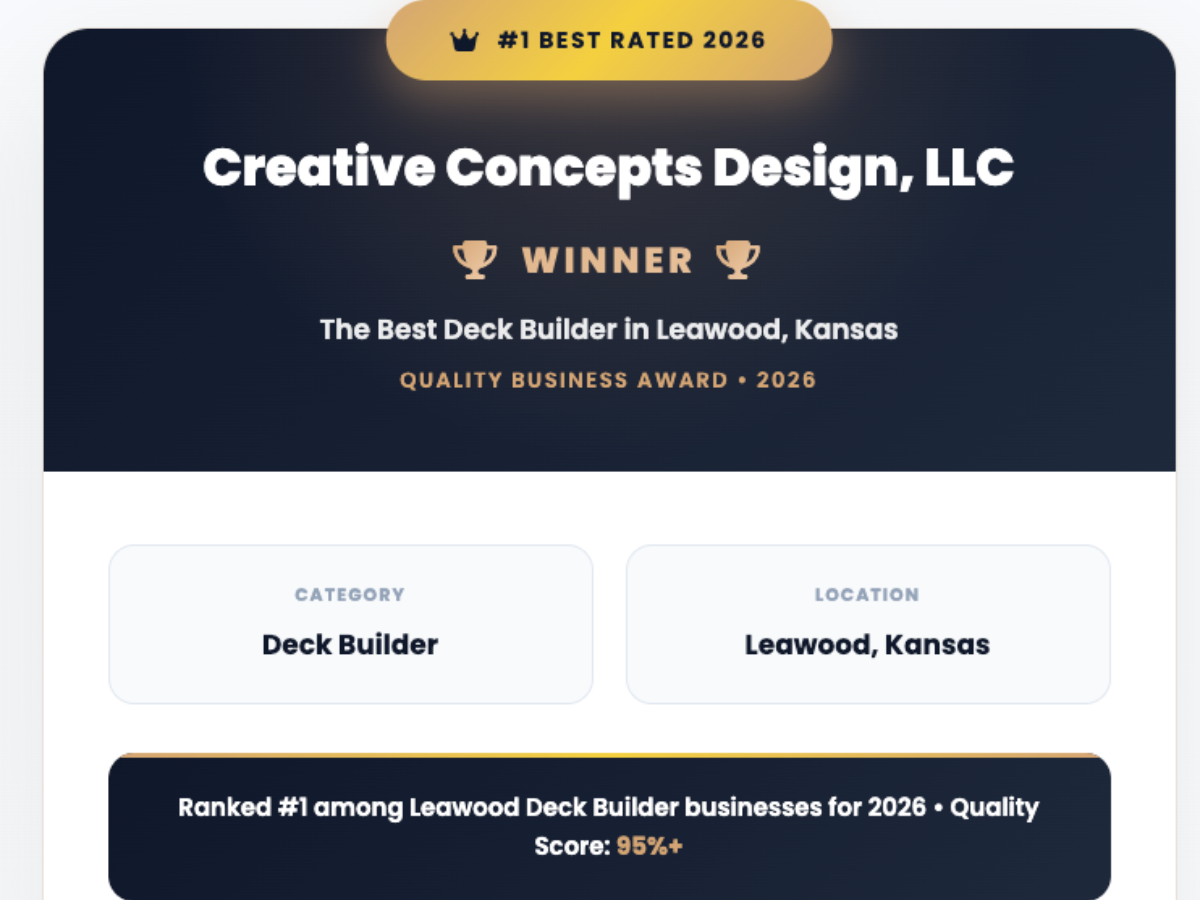 Deck Builders in Leawood Award