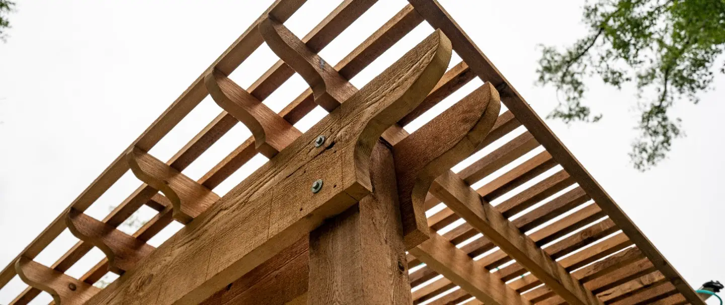 Wooden pergola